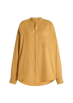 Sanderlak Oversized Draped Viscose Poplin Shirt - Moda Operandi