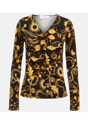 Marine Serre Printed ruched top