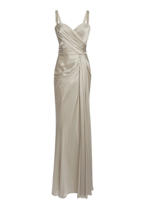 Zuhair Murad Draped Satin Gown - Moda Operandi