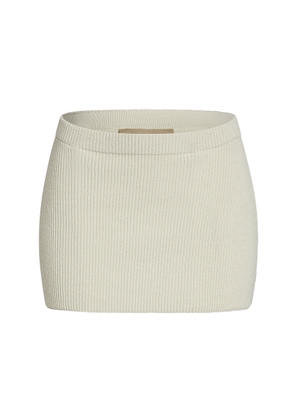 Aya Muse Eris Ribbed-Knit Cotton-Blend Mini Skirt - Moda Operandi
