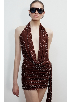 The New Arrivals Ilkyaz Ozel Agel Plunging Top - Moda Operandi