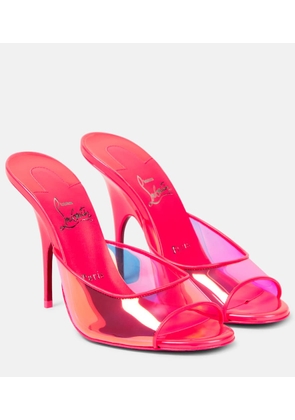 Christian Louboutin Just Arch PVC and patent leather mules