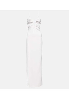 Nensi Dojaka Bridal cutout crepe gown