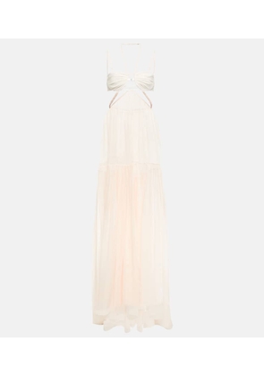 Nensi Dojaka Bridal silk chiffon gown