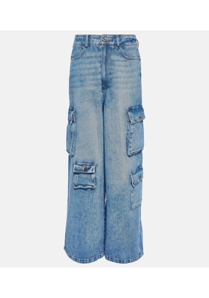 The Frankie Shop Hailey high-rise denim cargo pants