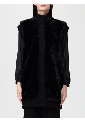 Fur Coat PINKO Woman color Black