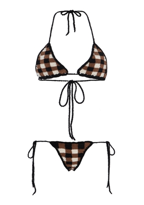 Akoia Swim Exclusive Riviera Gingham Crochet Bikini Set - Moda Operandi