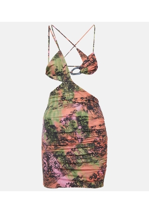 Roberta Einer Lua printed cutout minidress