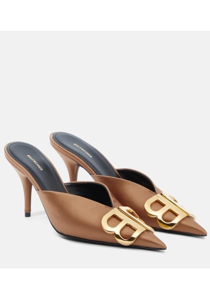 Balenciaga BB satin mules
