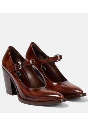 Prada Leather Mary Jane pumps