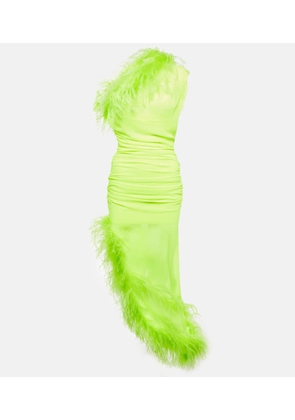 Giuseppe di Morabito Feather-trimmed midi dress