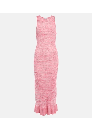 Ganni Ribbed-knit midi dress