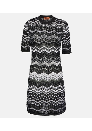Missoni Zig-zag knit sequined minidress
