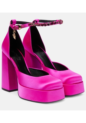 Versace Medusa Aevitas satin platform pumps