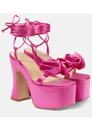 Magda Butrym Applique satin platform sandals