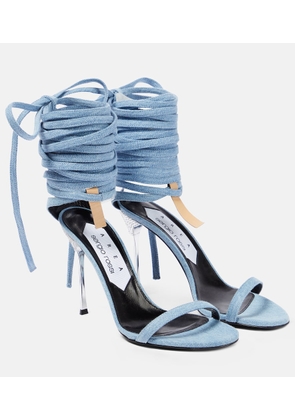 Area x Sergio Rossi Marquise denim sandals
