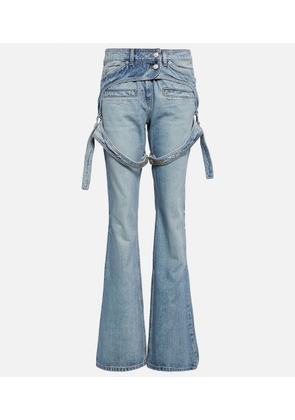Courreges Mid-rise bootcut jeans