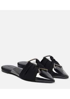 Nensi Dojaka Crystal-embellished flat PVC slippers