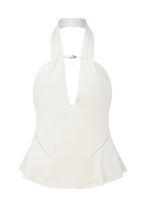 Paris Georgia Shrunken Cotton Peplum Top - Moda Operandi