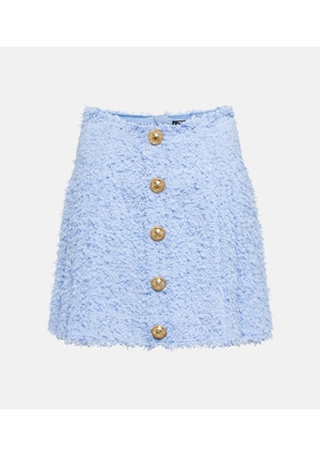 Balmain Boucle pleated miniskirt