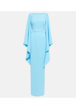 Safiyaa Boat N Flared belted maxi dress