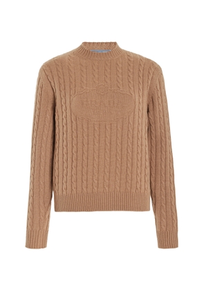 Prada Logo-Knit Cashmere Sweater - Moda Operandi