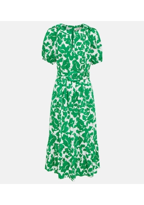 Diane von Furstenberg Lindy floral cotton midi dress