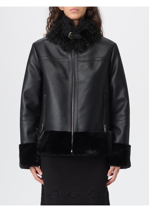 Fur Coat TWINSET Woman color Black