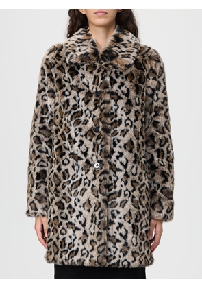 Fur Coat TWINSET Woman color Multicolor