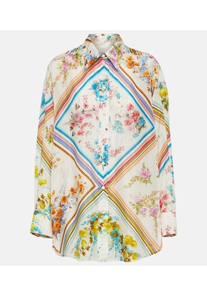 Zimmermann Halcyon floral silk blouse