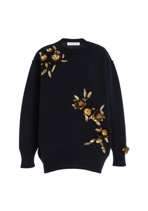 Carolina Herrera Embellished Wool Sweater - Moda Operandi