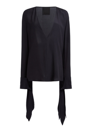 Givenchy Bow-Cuff Silk Top - Moda Operandi