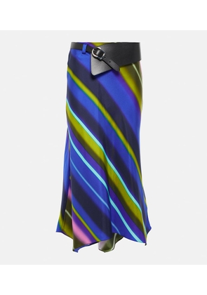 Dorothee Schumacher Striped silk twill midi skirt