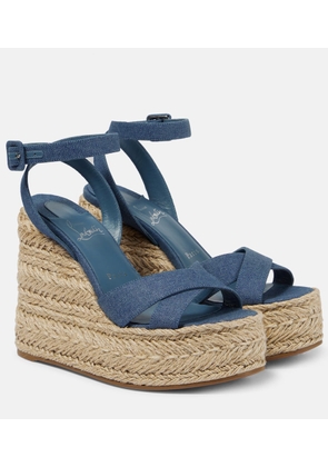 Christian Louboutin Mariza Zeppa canvas espadrille sandals