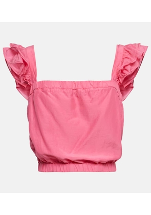 Velvet Gracen cotton and silk crop top
