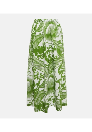 Velvet Juliana printed cotton maxi skirt