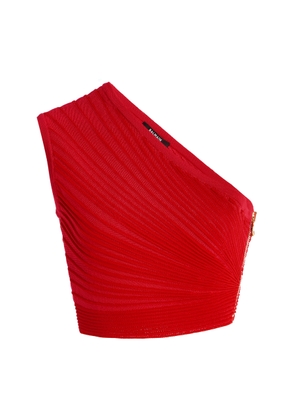 Balmain One-Shoulder Knit Cropped Top - Moda Operandi