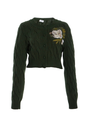 Erdem Embroidered Wool-Blend Cardigan - Moda Operandi