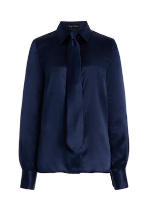 Sergio Hudson Neck Tie Silk Top - Moda Operandi