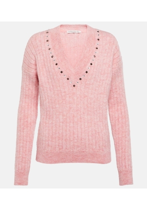 Alessandra Rich Embellished wool-blend sweater