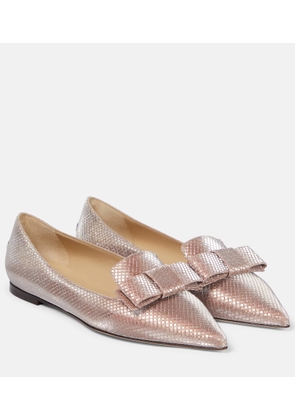 Jimmy Choo Gala bow-embellished ballet flats