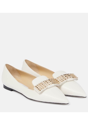 Jimmy Choo Gala embellished leather ballet flats