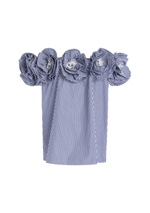 Carolina Herrera Ruffled Cotton Off-The-Shoulder Top - Moda Operandi