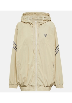 Prada Embroidered cotton-blend jacket
