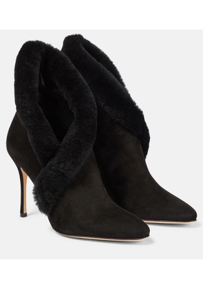 Manolo Blahnik Nestanu 105 suede ankle boots