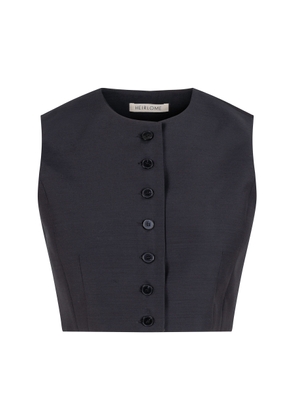 Heirlome Danielle Silk-Wool Cropped Top - Moda Operandi