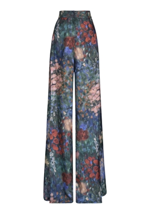 MARIA ELENA VILLAMIL Bambu Printed Silk Twill Wide-Leg Pants - Moda Operandi