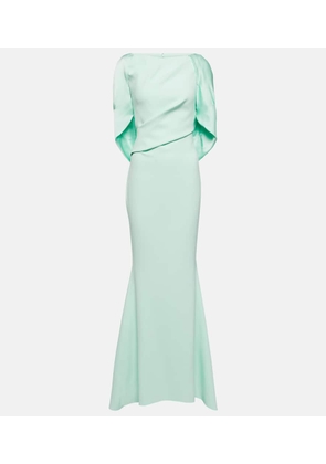 Safiyaa Caped crepe gown