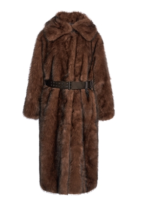 Moncler Grenoble Arly Long Faux Fur Coat - Moda Operandi