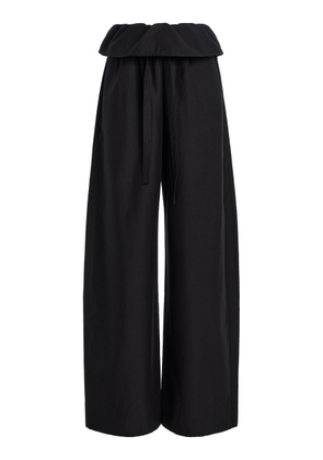 Matteau Exclusive Gathered-Waist Cotton-Silk Trousers - Moda Operandi